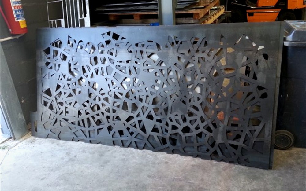 Completed laser-cut metal part