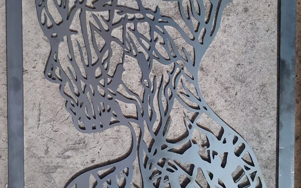 Laser-cut metal parts ready for fabrication